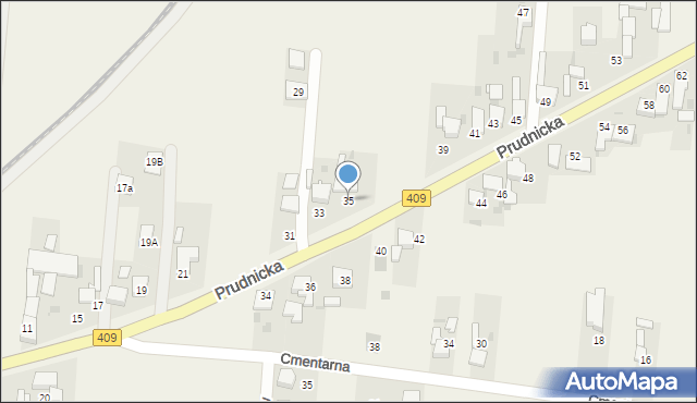 Steblów, Prudnicka, 35, mapa Steblów