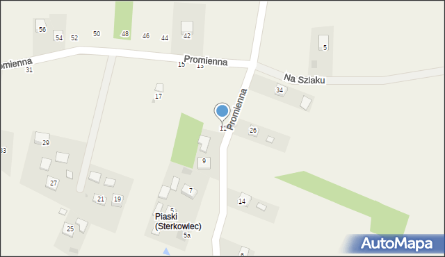 Sterkowiec, Promienna, 11, mapa Sterkowiec