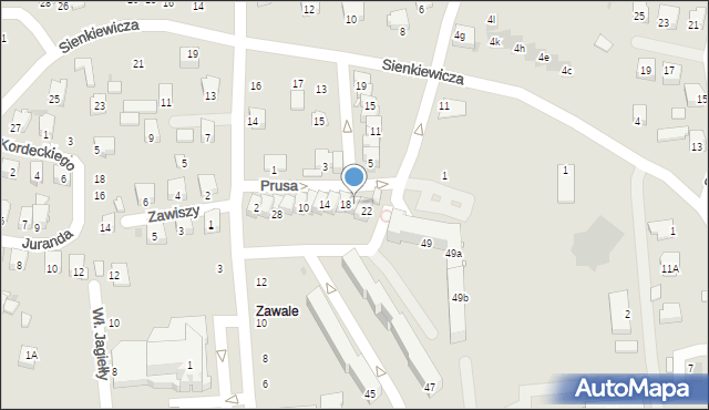 Strzyżów, Prusa Bolesława, 20, mapa Strzyżów