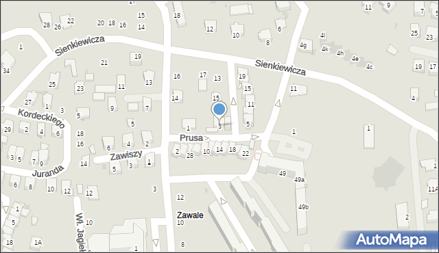 Strzyżów, Prusa Bolesława, 3, mapa Strzyżów