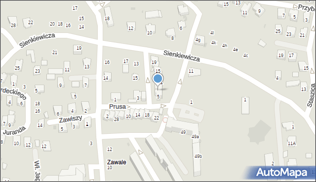 Strzyżów, Prusa Bolesława, 7, mapa Strzyżów