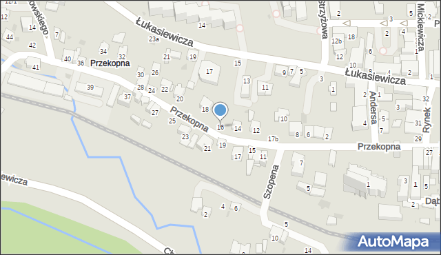 Strzyżów, Przekopna, 16, mapa Strzyżów