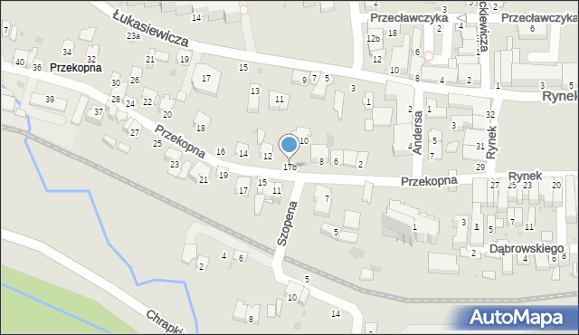 Strzyżów, Przekopna, 17b, mapa Strzyżów