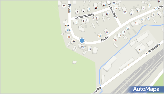 Sulechów, Prusa Bolesława, 25, mapa Sulechów