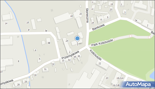 Sulechów, Przemysłowa, 1, mapa Sulechów