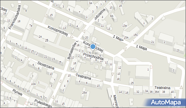 Świdnica, Przechodnia, 7, mapa Świdnicy