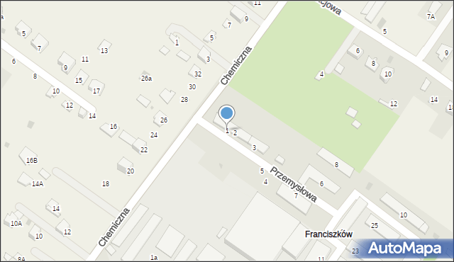 Świdnik, Przemysłowa, 1, mapa Świdnika