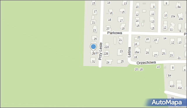 Świdnik, Przy Lesie, 29, mapa Świdnika