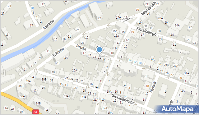 Świebodzice, Prusa Bolesława, 11, mapa Świebodzice