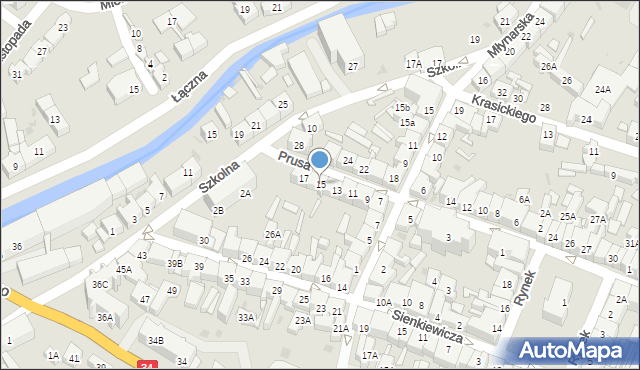 Świebodzice, Prusa Bolesława, 15, mapa Świebodzice