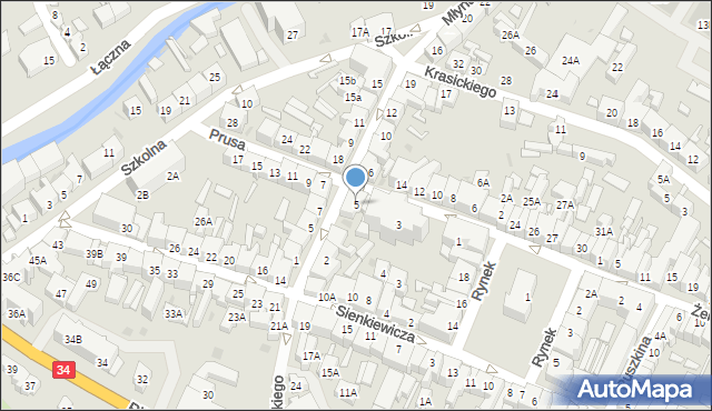 Świebodzice, Prusa Bolesława, 5, mapa Świebodzice