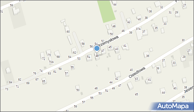 Świnna, Przemysłowa, 49, mapa Świnna