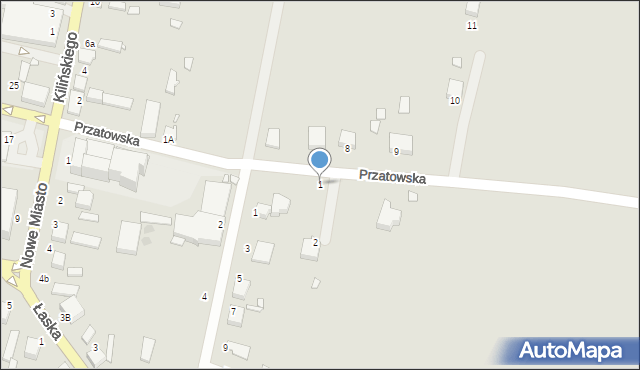 Szadek, Przatowska, 1, mapa Szadek