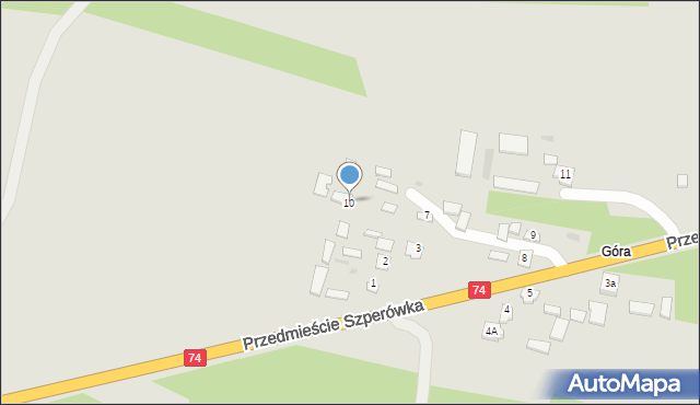 Szczebrzeszyn, Przedmieście Szperówka, 10, mapa Szczebrzeszyn