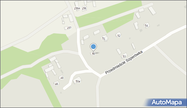 Szczebrzeszyn, Przedmieście Szperówka, 50, mapa Szczebrzeszyn