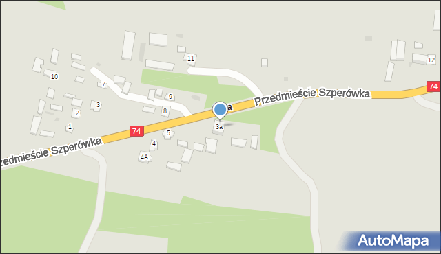 Szczebrzeszyn, Przedmieście Szperówka, 6, mapa Szczebrzeszyn