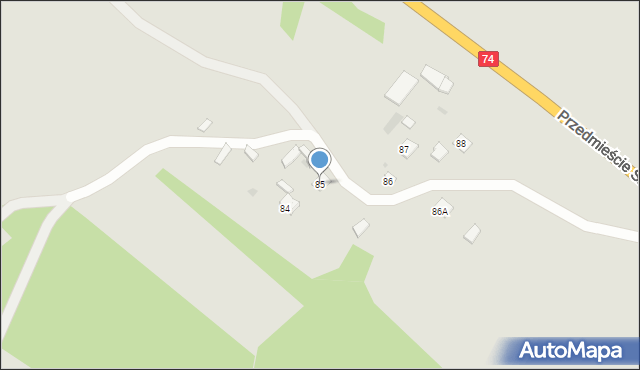 Szczebrzeszyn, Przedmieście Szperówka, 85, mapa Szczebrzeszyn