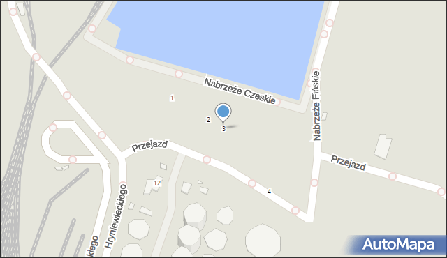 Szczecin, Przejazd, 3, mapa Szczecina