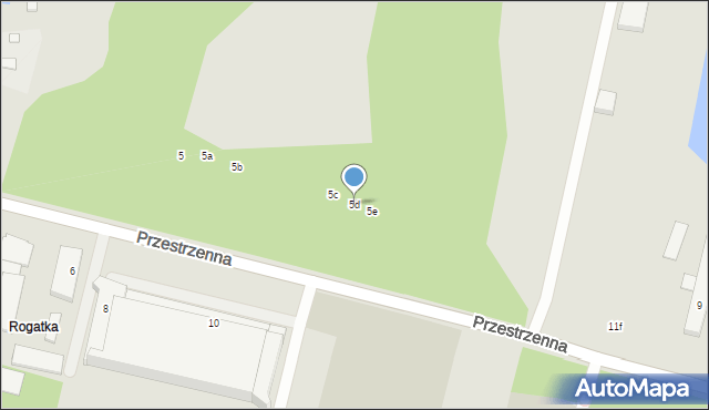 Szczecin, Przestrzenna, 5d, mapa Szczecina