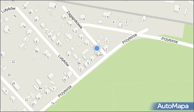 Szczecin, Przylesie, 3, mapa Szczecina