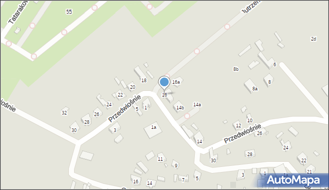 Szczecin, Przedwiośnie, 16, mapa Szczecina