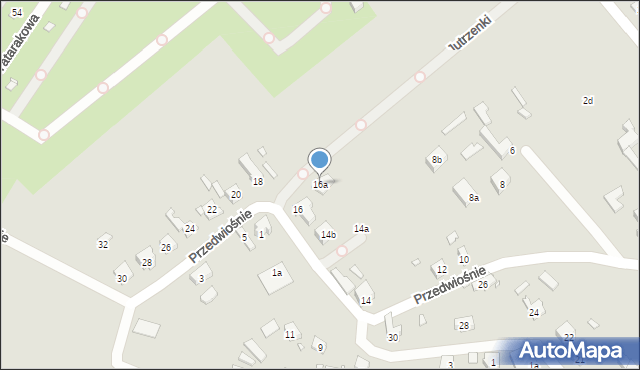 Szczecin, Przedwiośnie, 16a, mapa Szczecina