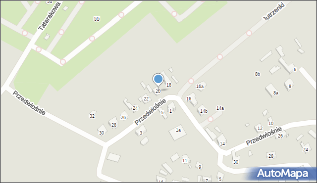 Szczecin, Przedwiośnie, 20, mapa Szczecina