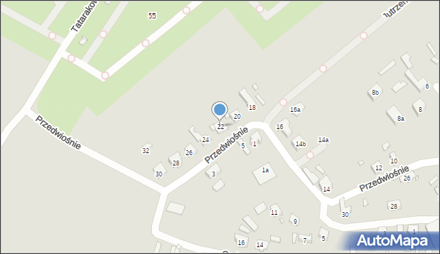 Szczecin, Przedwiośnie, 22, mapa Szczecina