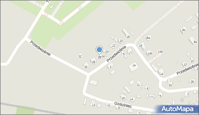 Szczecin, Przedwiośnie, 26, mapa Szczecina