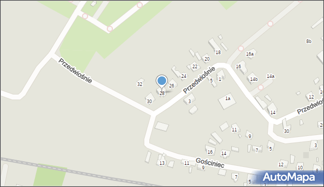 Szczecin, Przedwiośnie, 28, mapa Szczecina