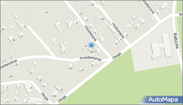 Szczecin, Przedwiośnie, 2a, mapa Szczecina