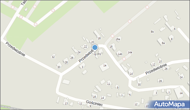 Szczecin, Przedwiośnie, 5, mapa Szczecina