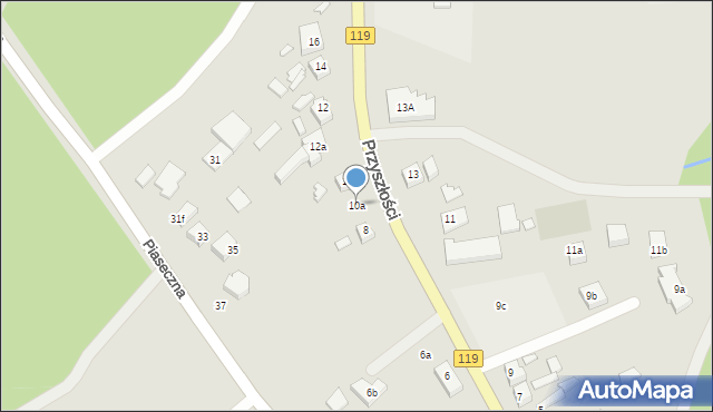 Szczecin, Przyszłości, 10a, mapa Szczecina