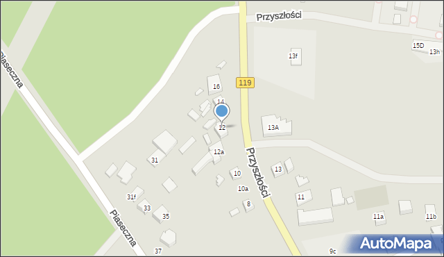 Szczecin, Przyszłości, 12, mapa Szczecina