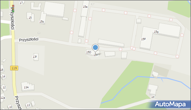 Szczecin, Przyszłości, 13h, mapa Szczecina