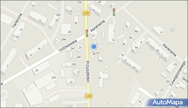 Szczecin, Przyszłości, 23, mapa Szczecina