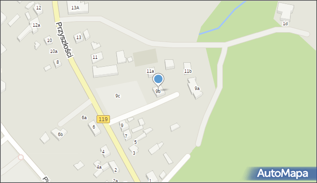 Szczecin, Przyszłości, 9b, mapa Szczecina