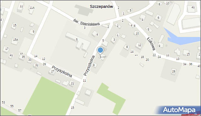 Szczepanów, Przyszkolna, 7, mapa Szczepanów