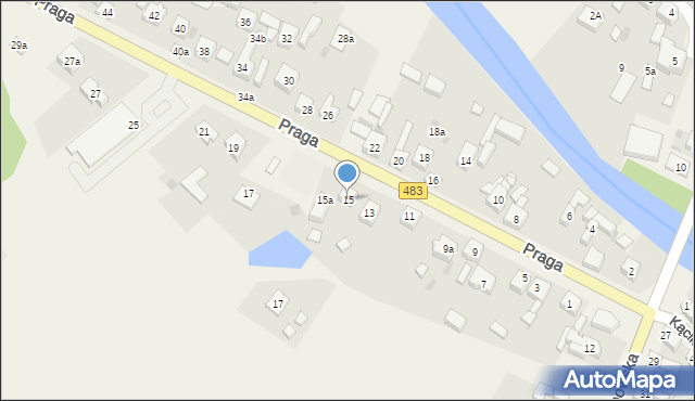 Szczerców, Praga, 15, mapa Szczerców