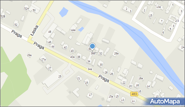 Szczerców, Praga, 34b, mapa Szczerców