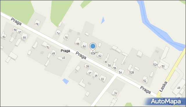 Szczerców, Praga, 62a, mapa Szczerców