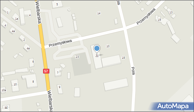 Szczytno, Przemysłowa, 21, mapa Szczytno