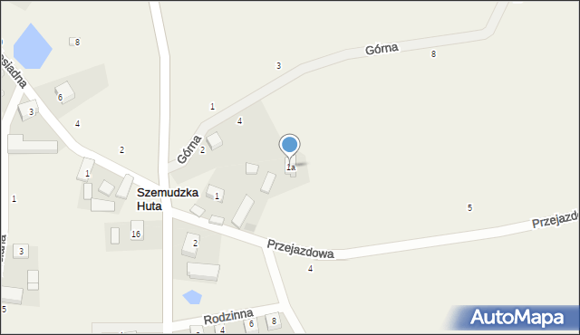 Szemudzka Huta, Przejazdowa, 1a, mapa Szemudzka Huta