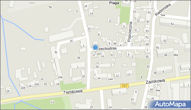 Szydłowiec, Przechodnia, 13, mapa Szydłowiec