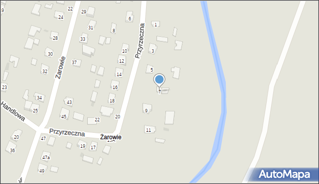 Tarnobrzeg, Przyrzeczna, 7, mapa Tarnobrzegu