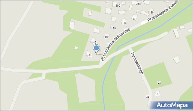 Tarnogród, Przedmieście Bukowskie, 43A, mapa Tarnogród