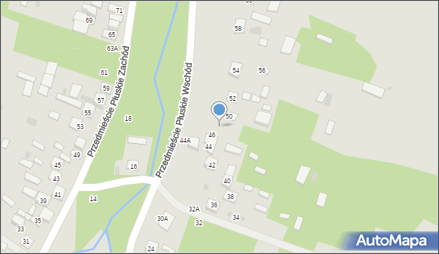 Tarnogród, Przedmieście Płuskie Wschód, 48, mapa Tarnogród