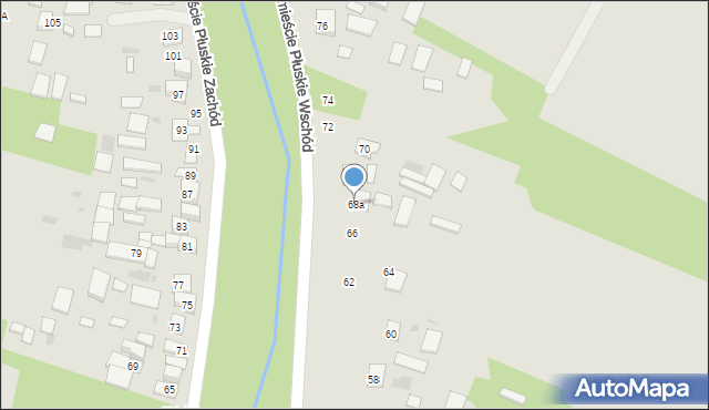 Tarnogród, Przedmieście Płuskie Wschód, 68a, mapa Tarnogród