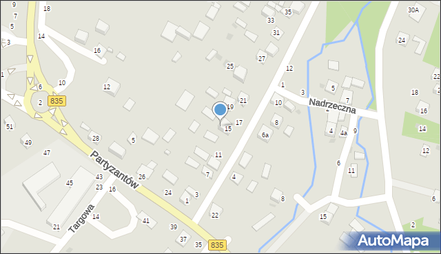 Tarnogród, Przedmieście Płuskie Zachód, 15/1, mapa Tarnogród
