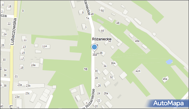 Tarnogród, Przedmieście Różanieckie, 34a, mapa Tarnogród